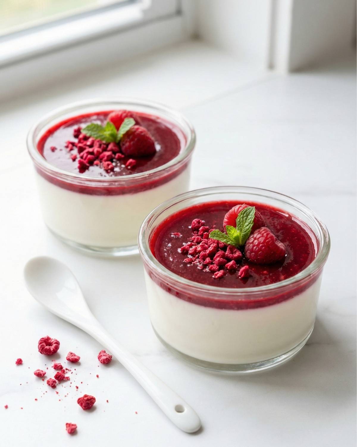 Panna Cotta with Raspberry