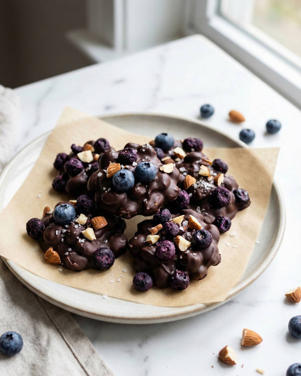 Dark Chocolate Blueberry Clusters