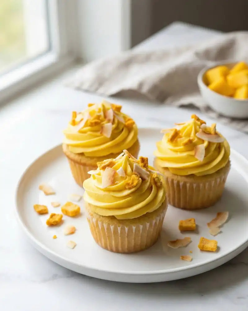 Mango Cupcakes with Coconut Frosting Recipe