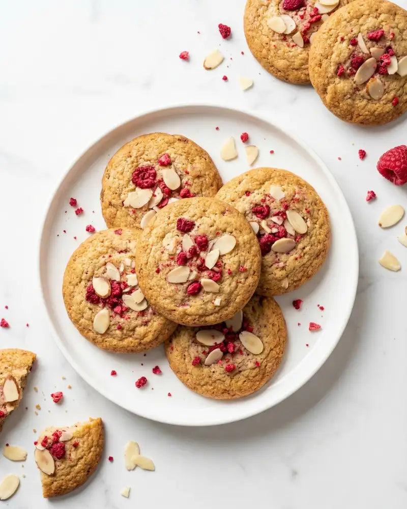 Chewy Almond Raspberry Cookies Recipe