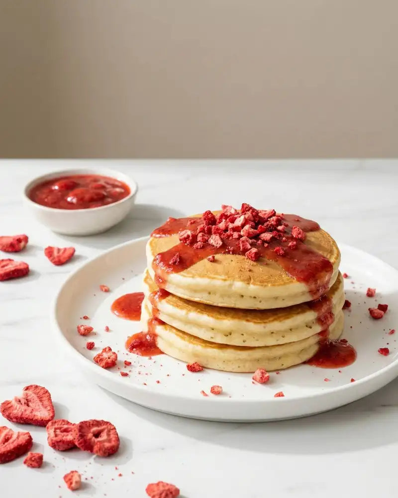 Fluffy Pancakes with Strawberry Compote Recipe