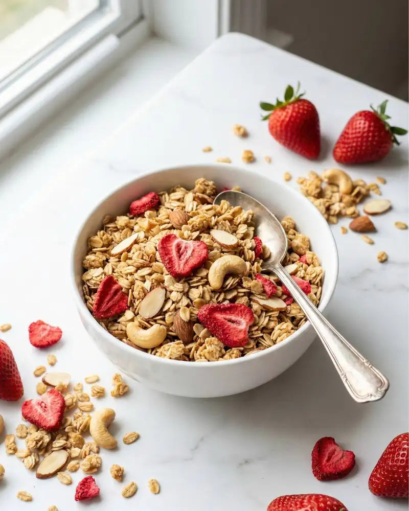 Vanilla Granola with Strawberry Recipe