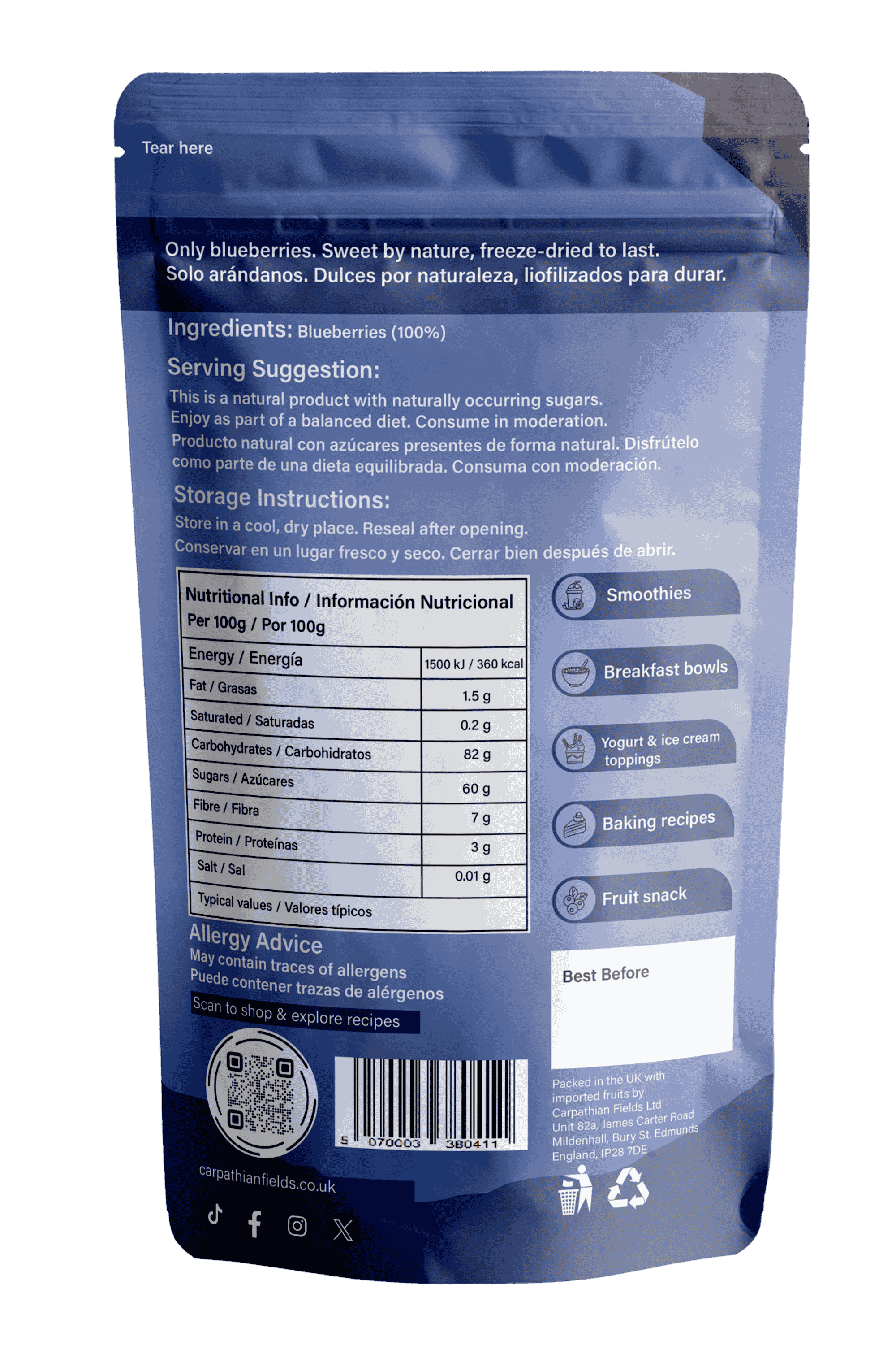 Freeze-Dried Whole Blueberries