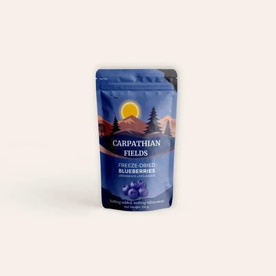 Carpathian Fields 100g pouch of freeze-dried whole blueberries